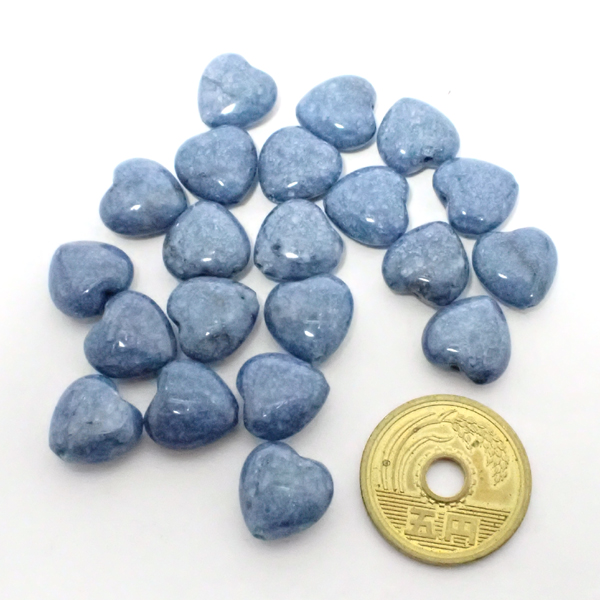 クォーツァイト(染め)/ハートビーズパーツ